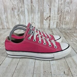 Converse Chuck Taylor All Star Low Top Pink Canvas Sneakers Shoes Womens 8
